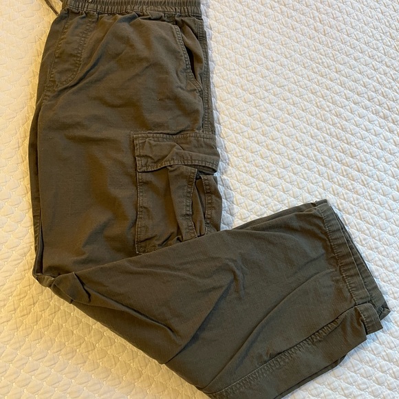 PacSun Green Cargo Pants Lightweight Utility - Picture 1 of 4